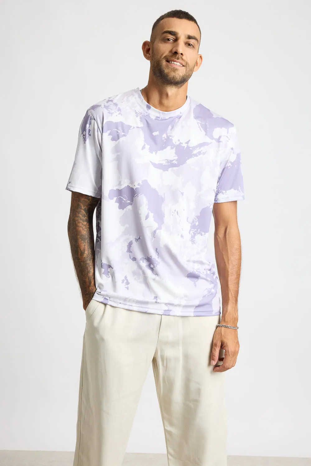 Printed Men's T-Shirt - Light Camo