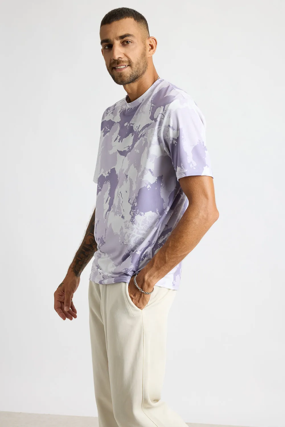 Printed Men's T-Shirt - Light Camo