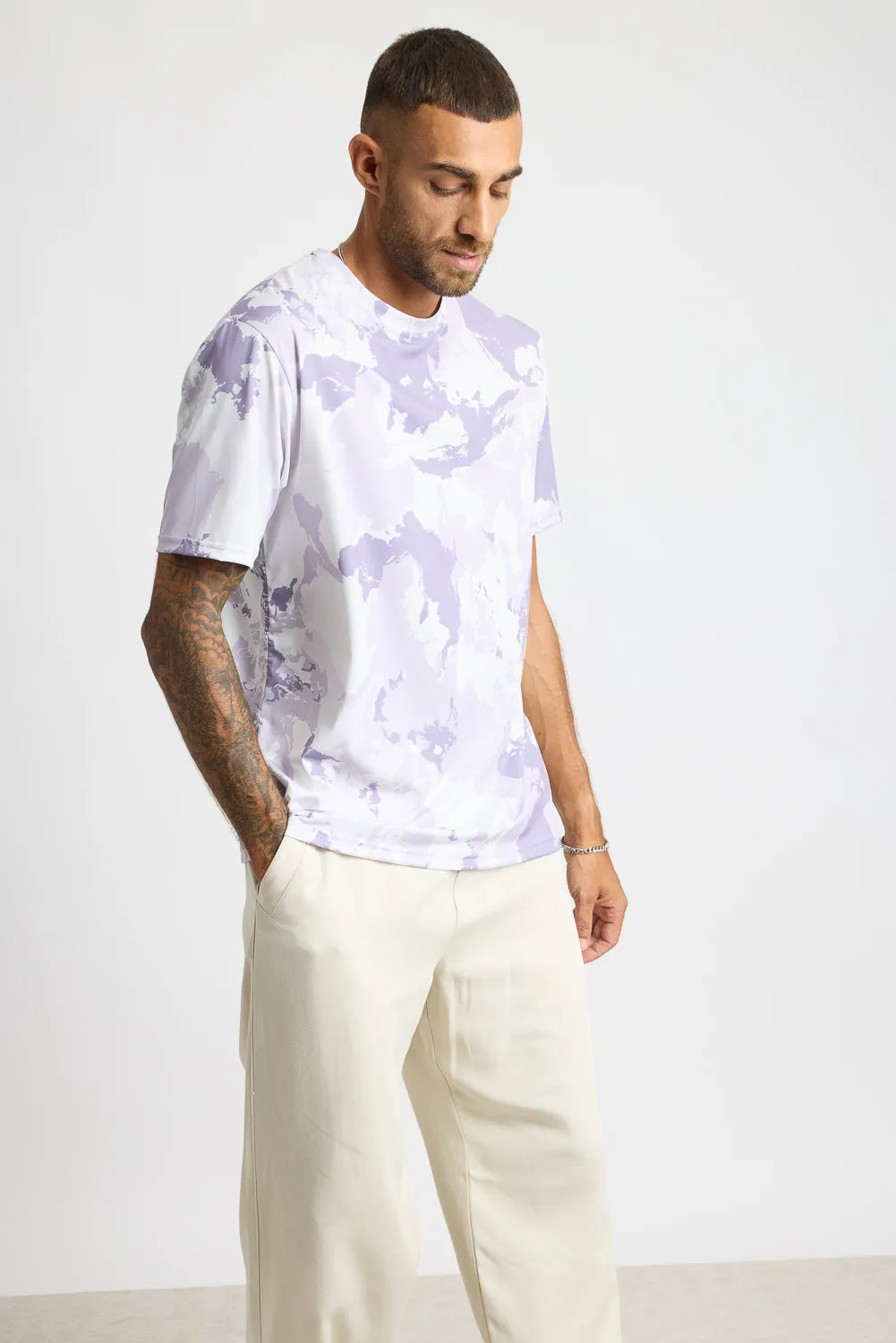 Printed Men's T-Shirt - Light Camo