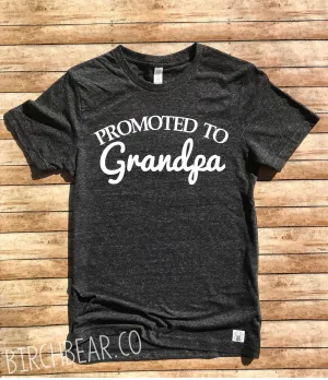 Promoted To Grandpa New Grandpa Gift - Pregnancy Announcement for Grandpa Unisex Tri-Blend T-Shirt