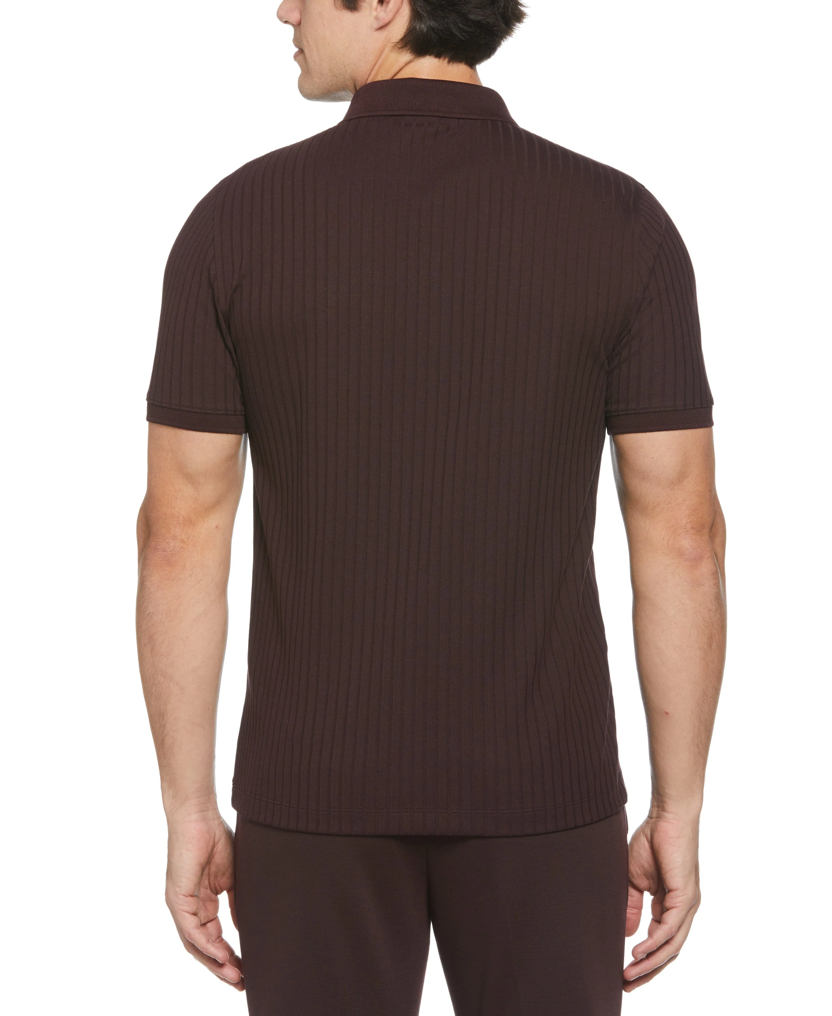Quarter Zip Ribbed Polo