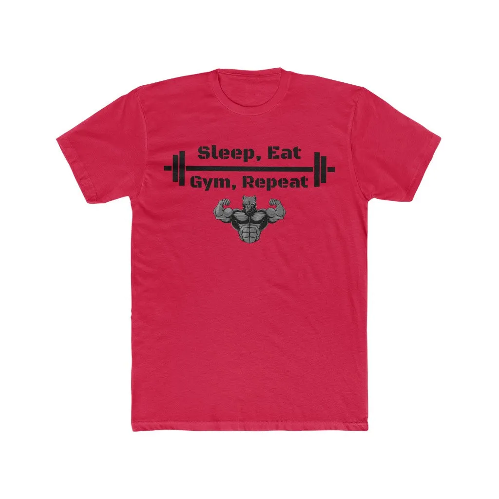 "Sleep, Eat, Gym, Repeat" Men's Workout Tee