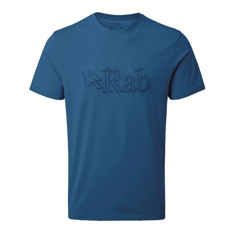 Rab Men's Stance Sketch Organic Cotton Tee (Denim)