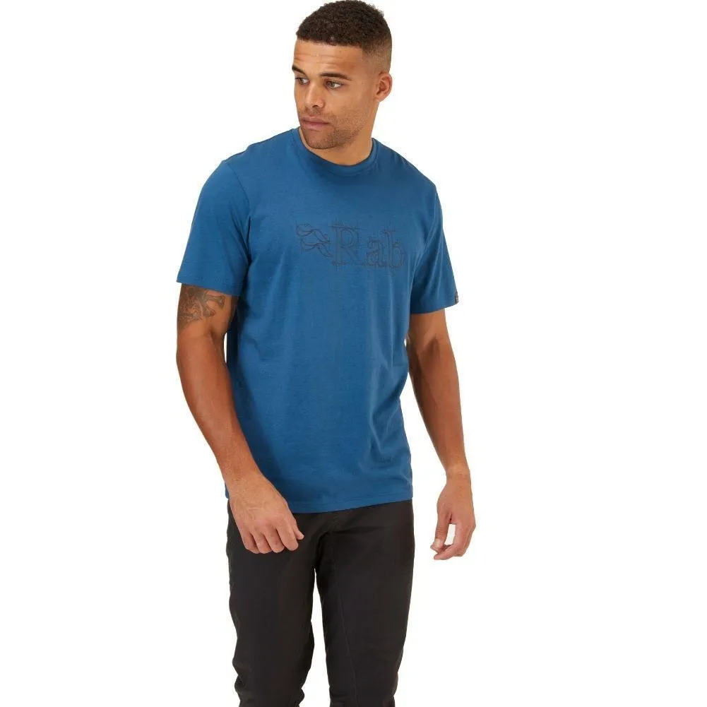Rab Men's Stance Sketch Organic Cotton Tee (Denim)