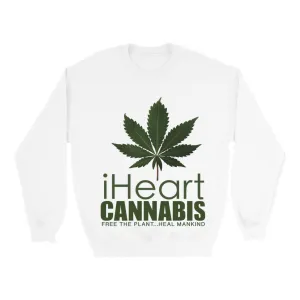 Rastafari JAMS Reggae Radio - iHeart Cannabis (LIGHT colored) Sweatshirts