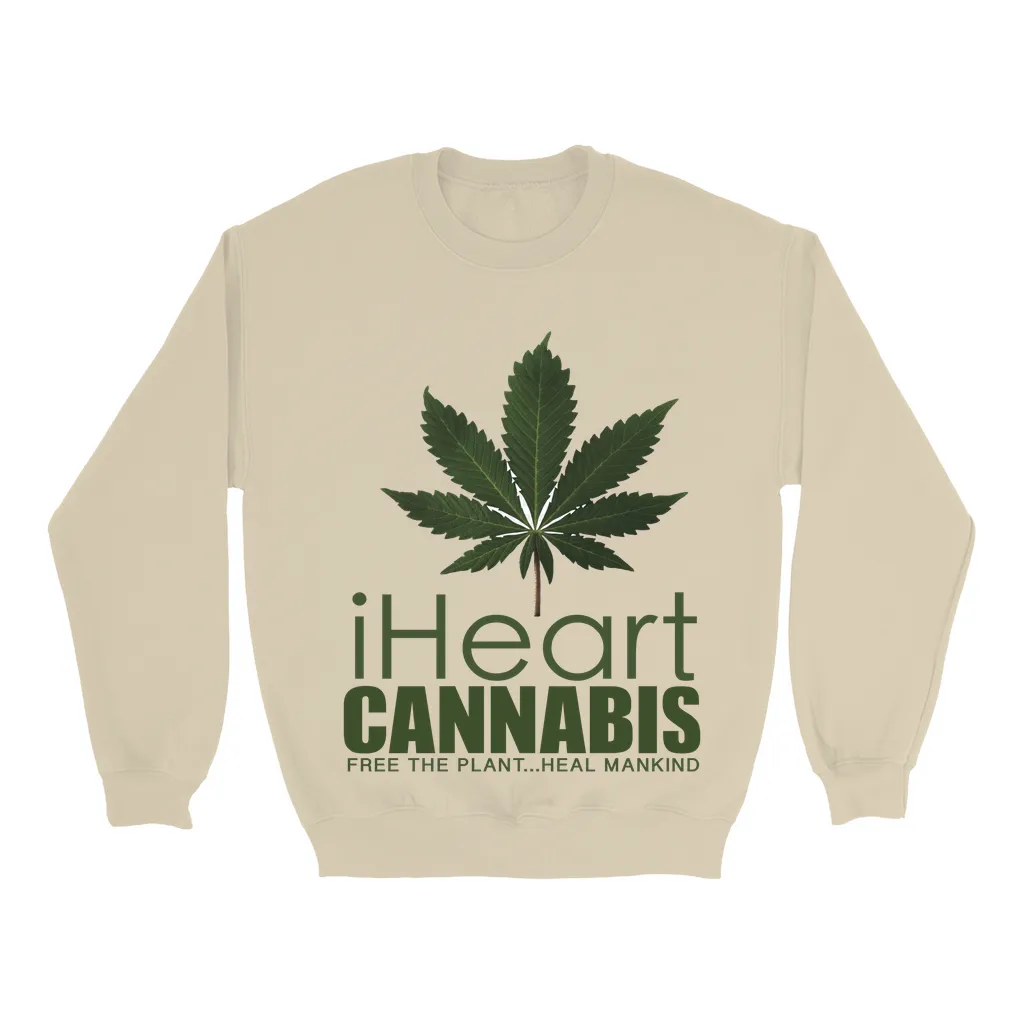 Rastafari JAMS Reggae Radio - iHeart Cannabis (LIGHT colored) Sweatshirts
