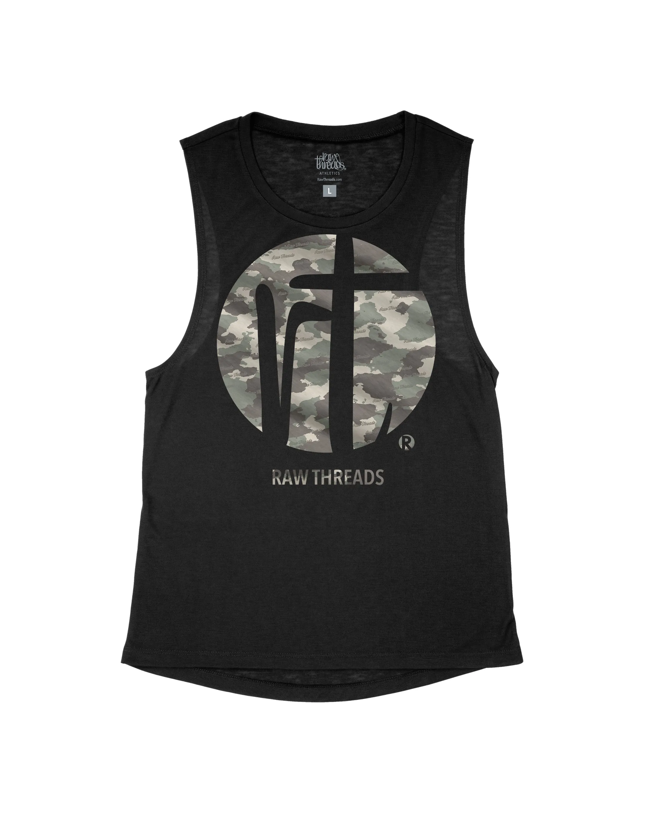 Raw Threads Logo Green Camo