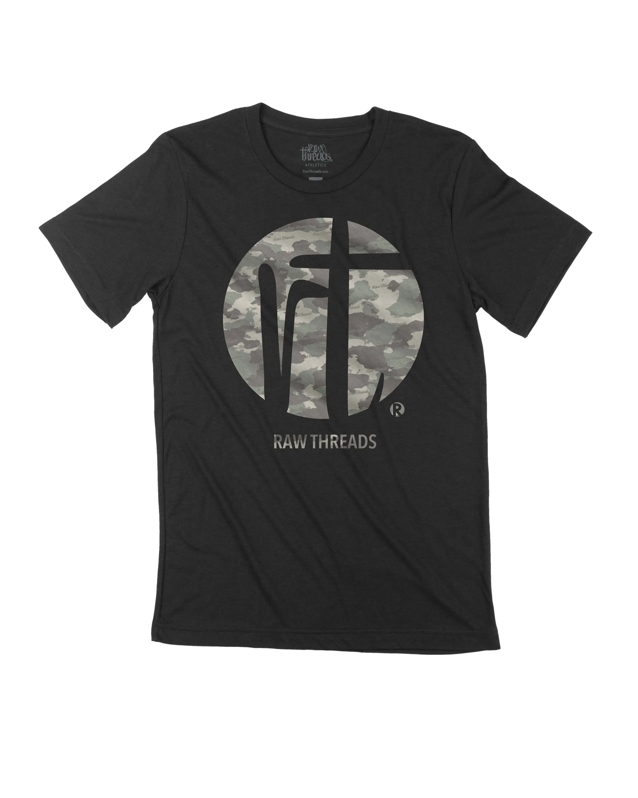 Raw Threads Logo Green Camo