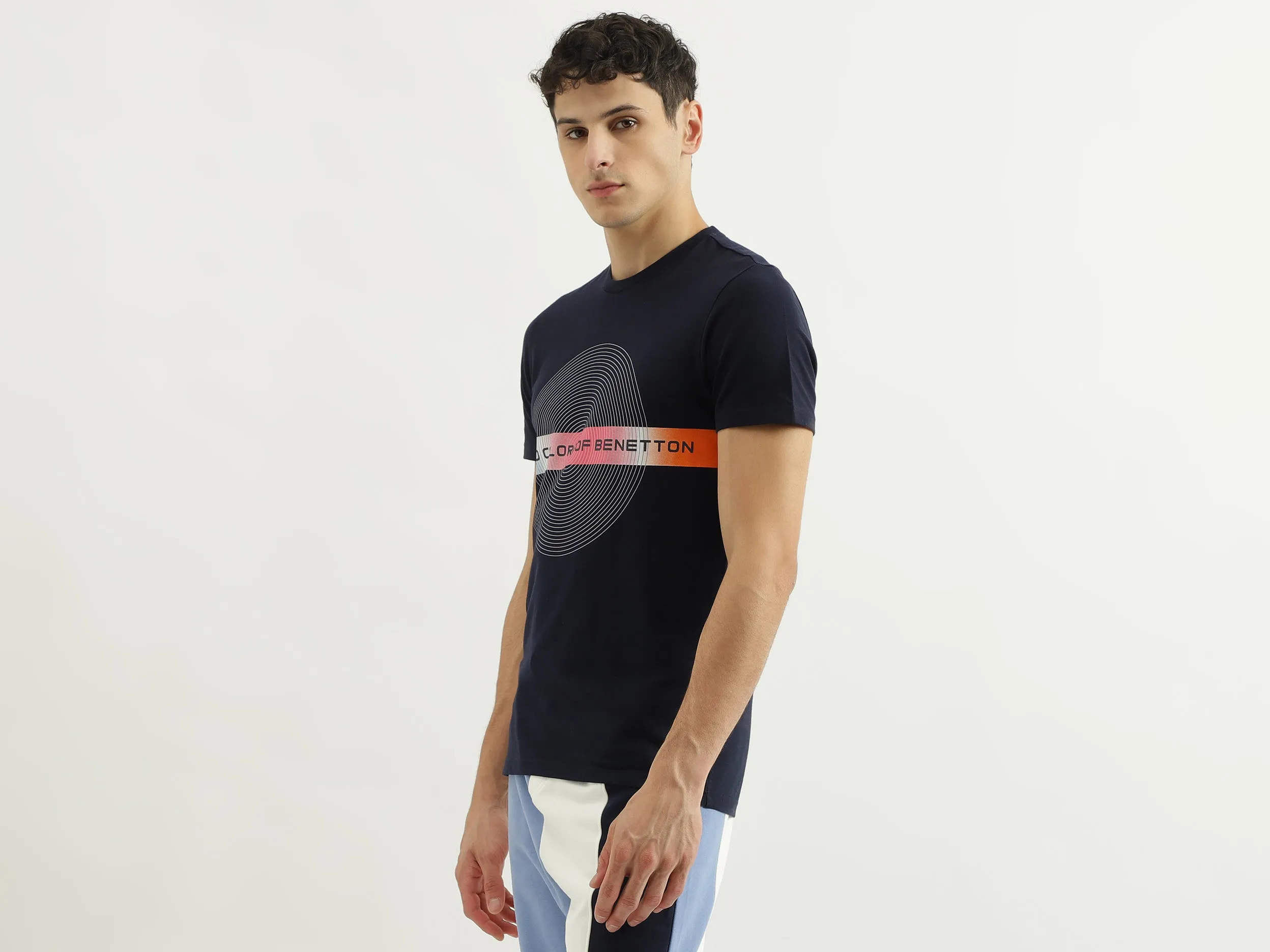 Regular Fit Round Neck Striped T-Shirt