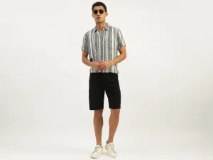 Regular Fit Spread Collar Striped Shirt