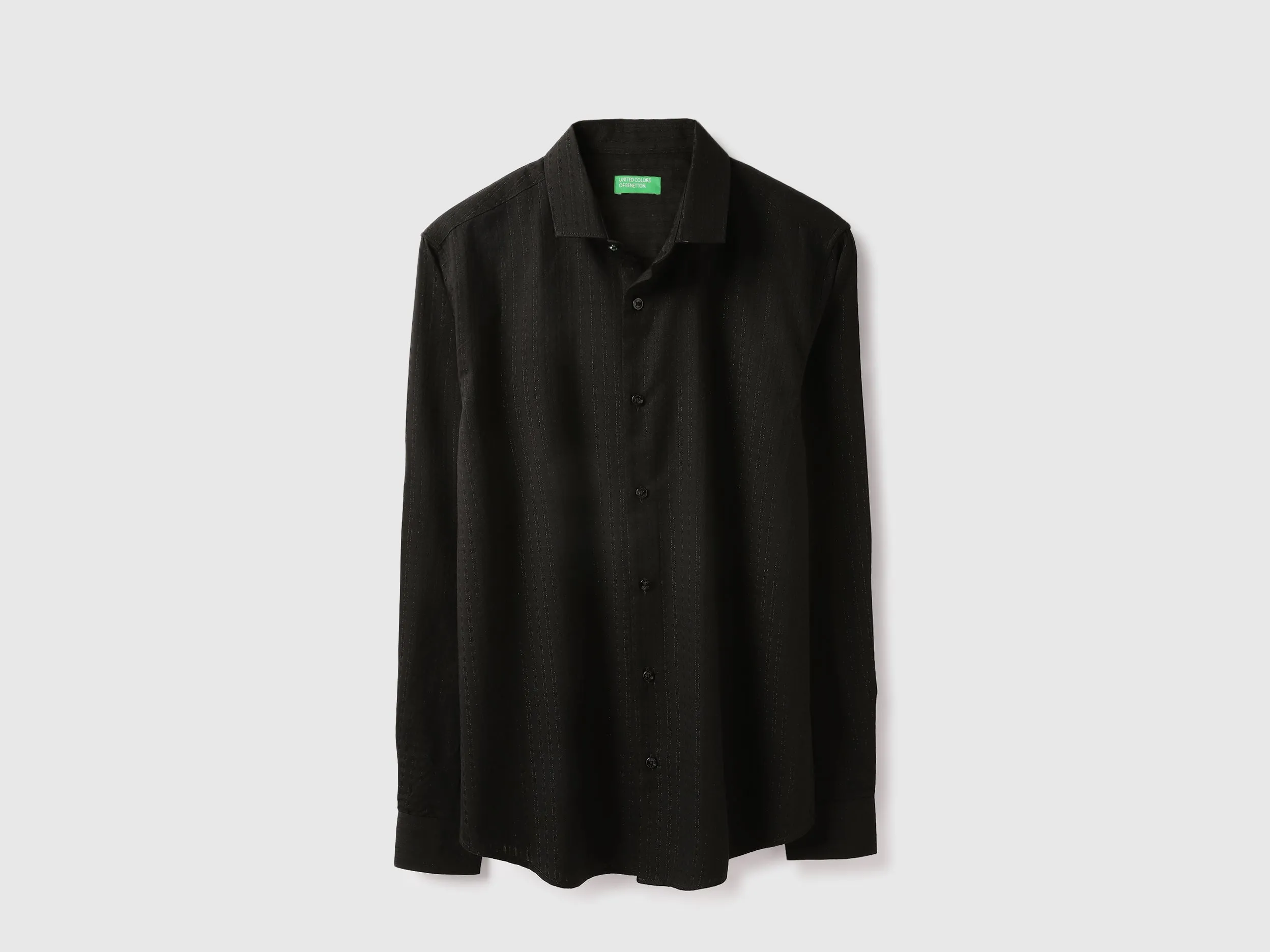 Regular Fit Spread Collar Striped Shirt
