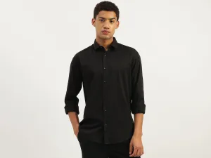 Regular Fit Spread Collar Striped Shirt