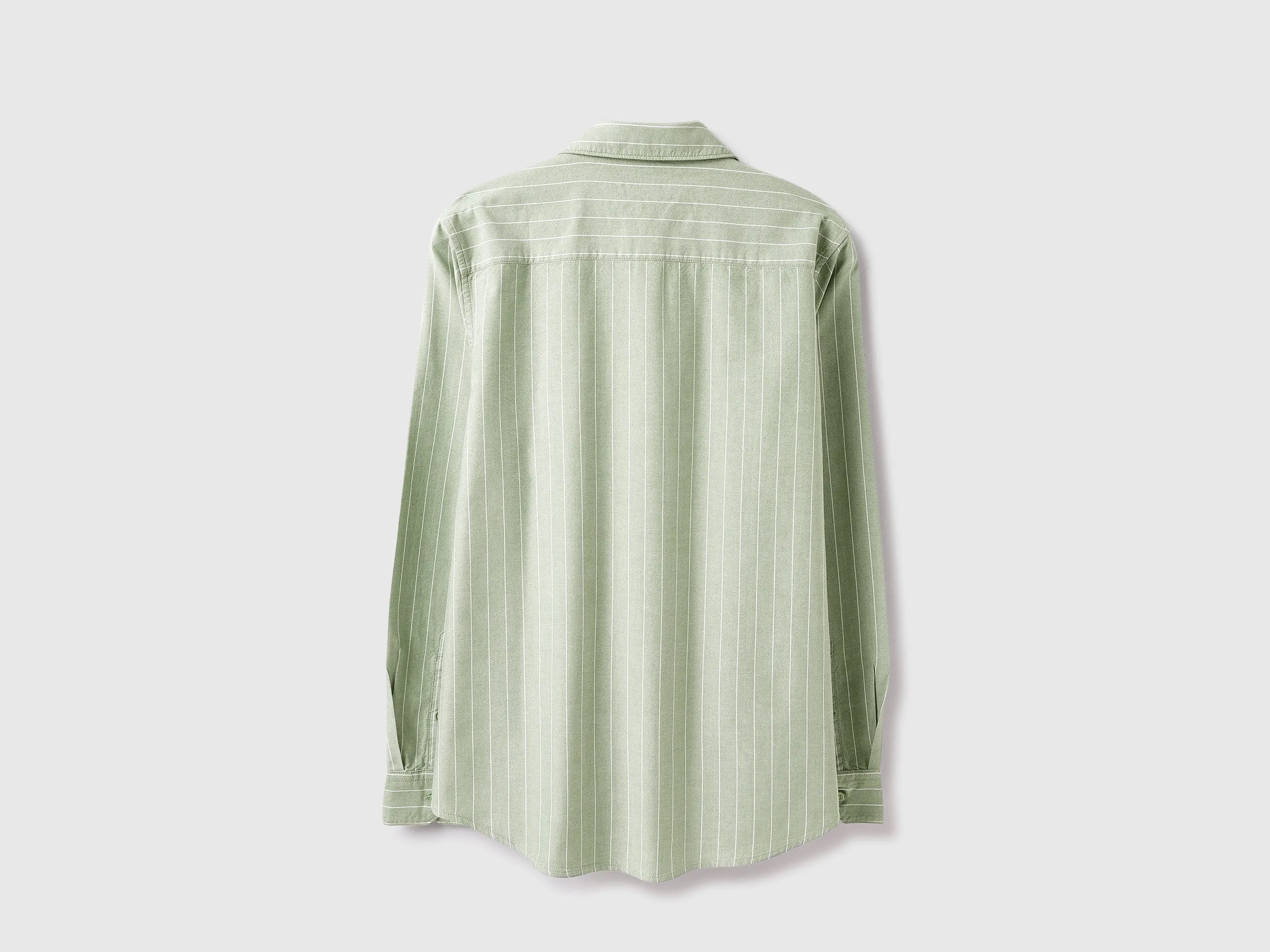 Regular Fit Spread Collar Striped Shirt