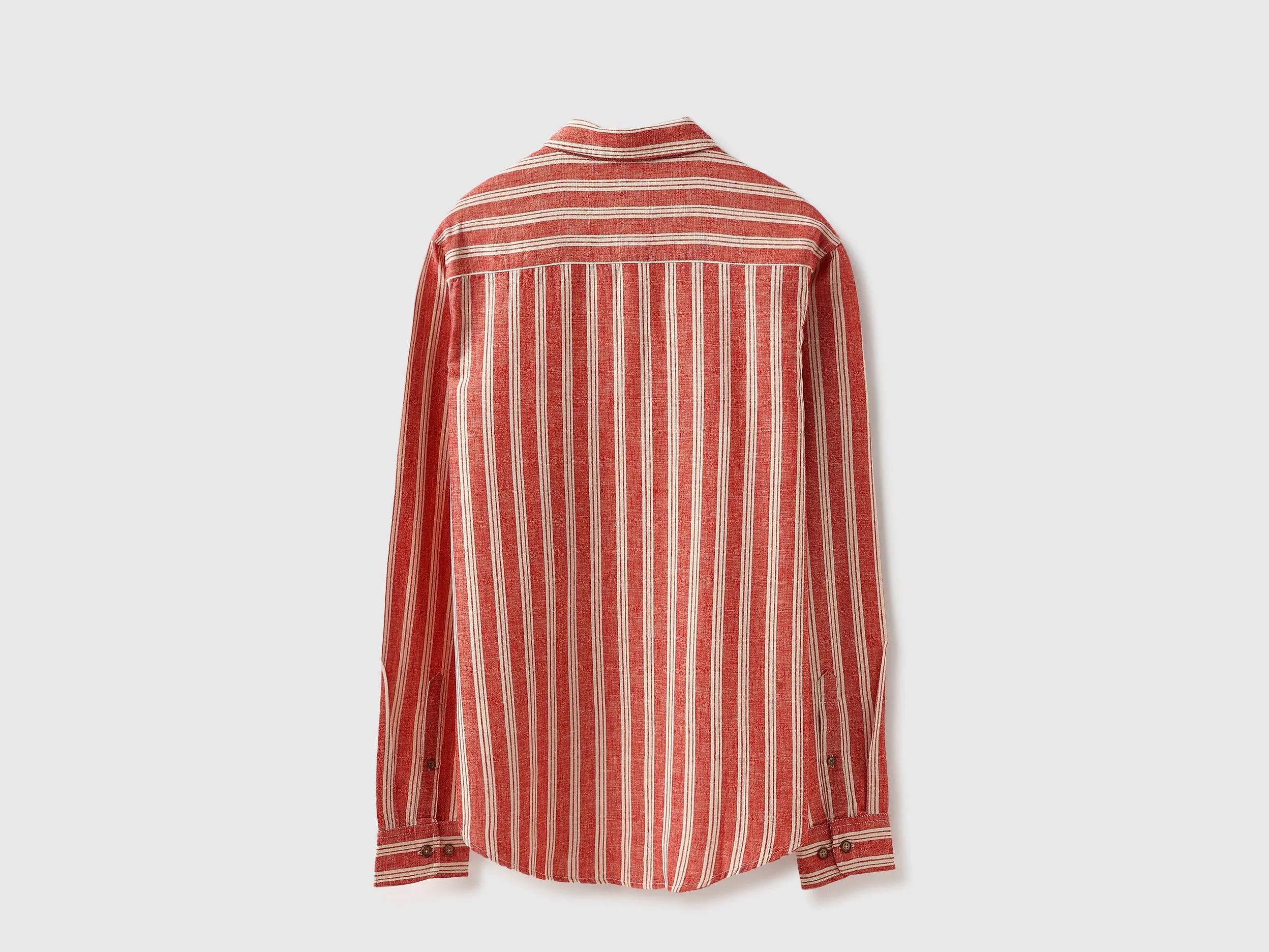 Regular Fit Spread Collar Vertical Stripes Shirt