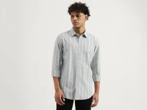 Regular Spread Collar Striped Shirt