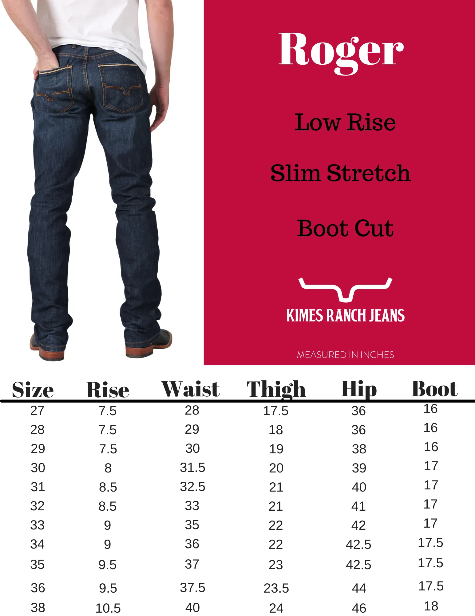 Roger Slim Boot Jeans by Kimes Ranch