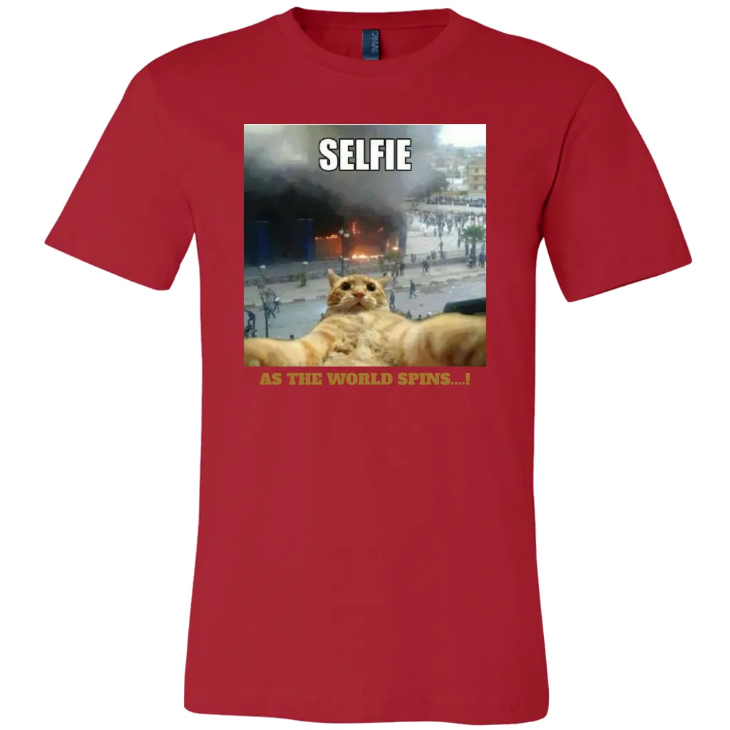 SELFIE AS THE WORLD SPINS T-SHIRTS