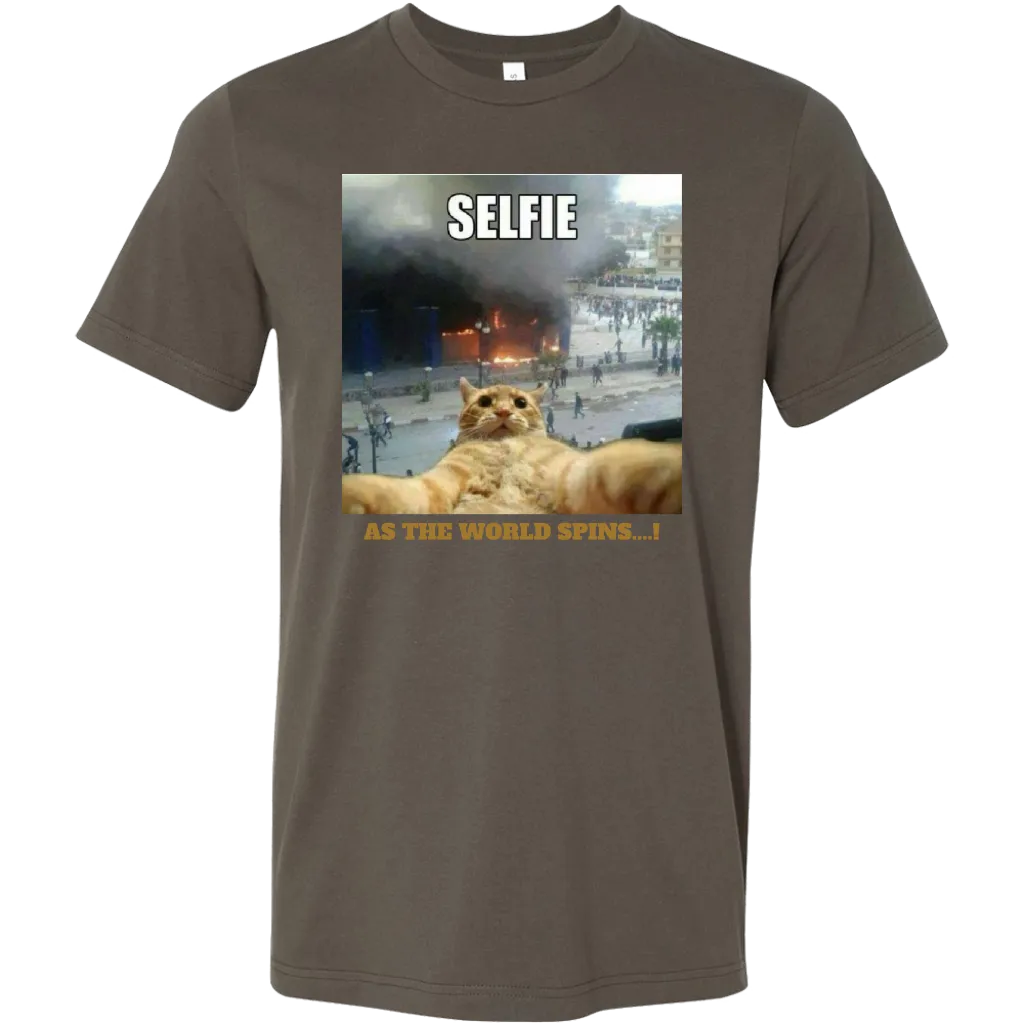 SELFIE AS THE WORLD SPINS T-SHIRTS