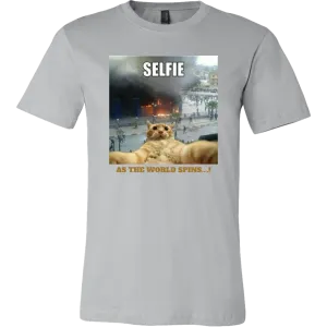 SELFIE AS THE WORLD SPINS T-SHIRTS