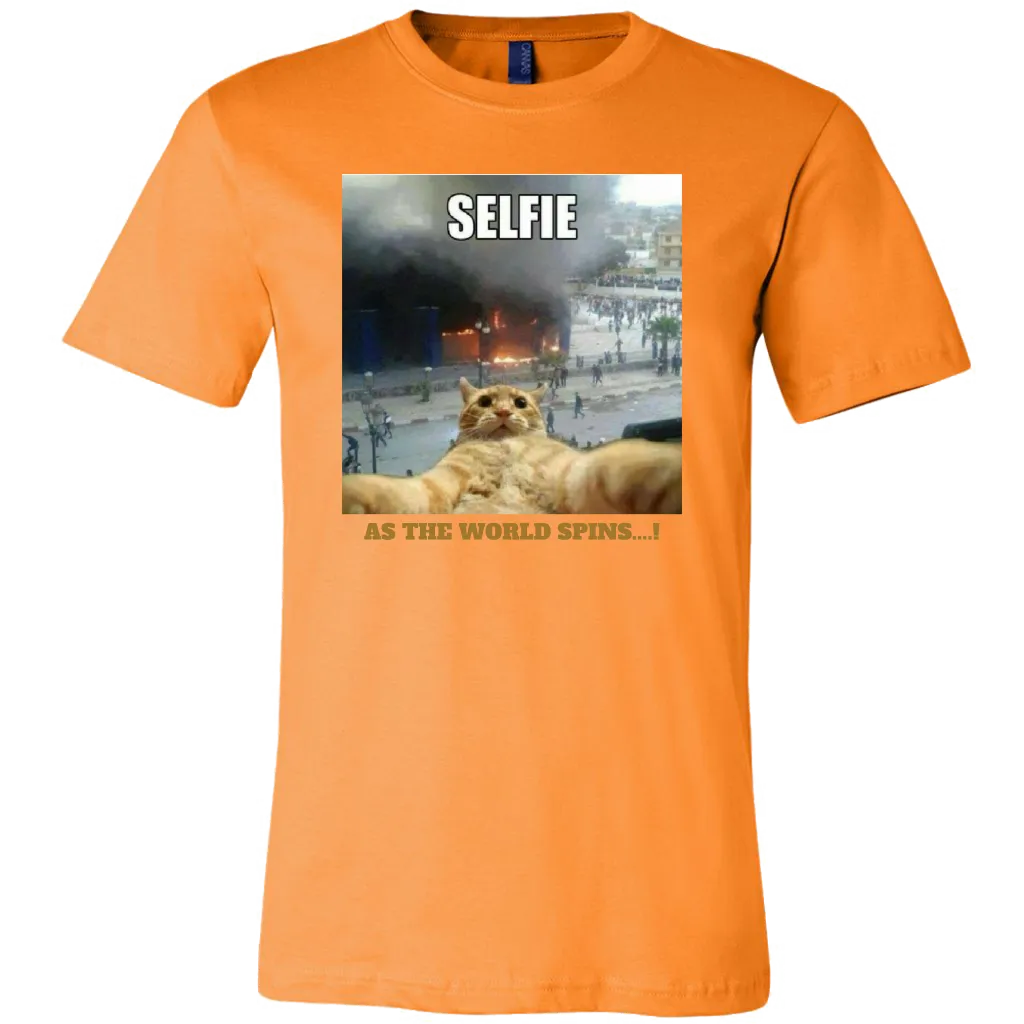 SELFIE AS THE WORLD SPINS T-SHIRTS
