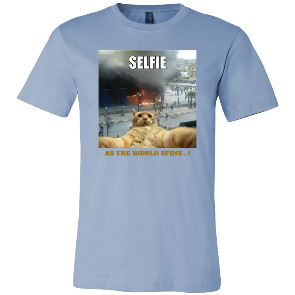 SELFIE AS THE WORLD SPINS T-SHIRTS