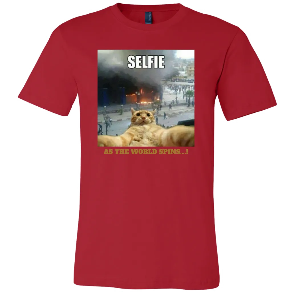 SELFIE AS THE WORLD SPINS T-SHIRTS