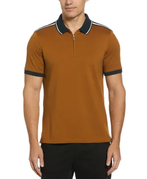 Shoulder Tape Zip Polo