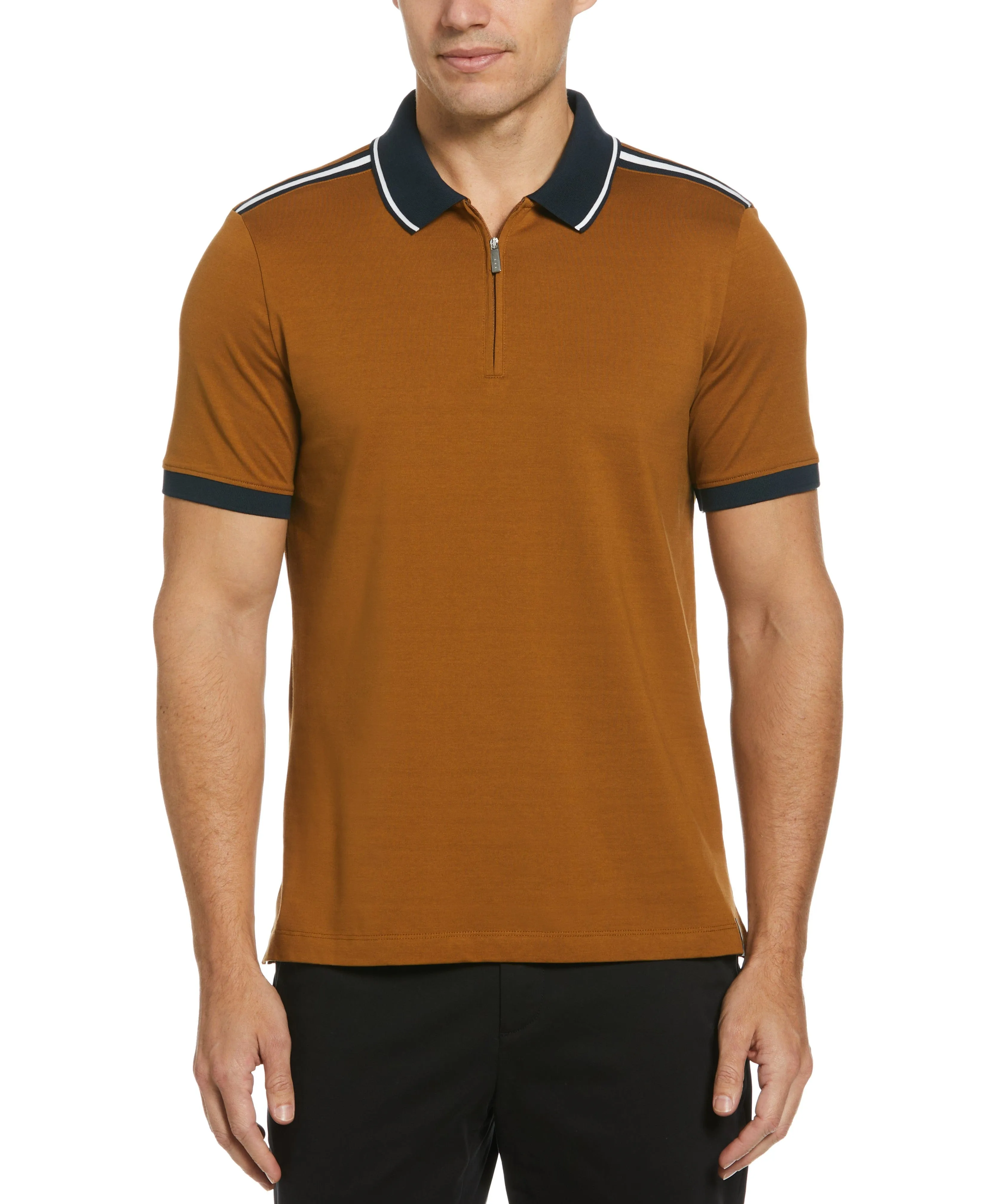 Shoulder Tape Zip Polo
