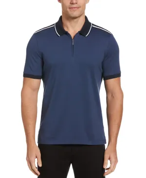Shoulder Tape Zip Polo