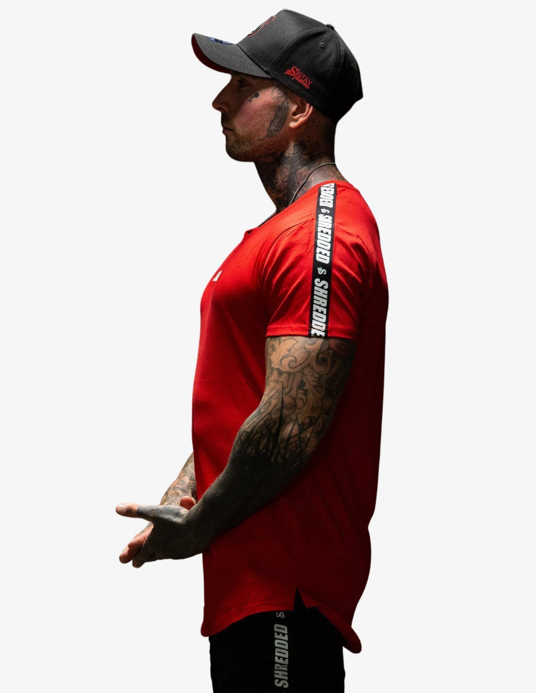 Shredded Men's Muscle Tee Red