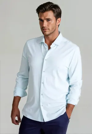 Single Shot Long Sleeve Tech Shirt - Light Blue