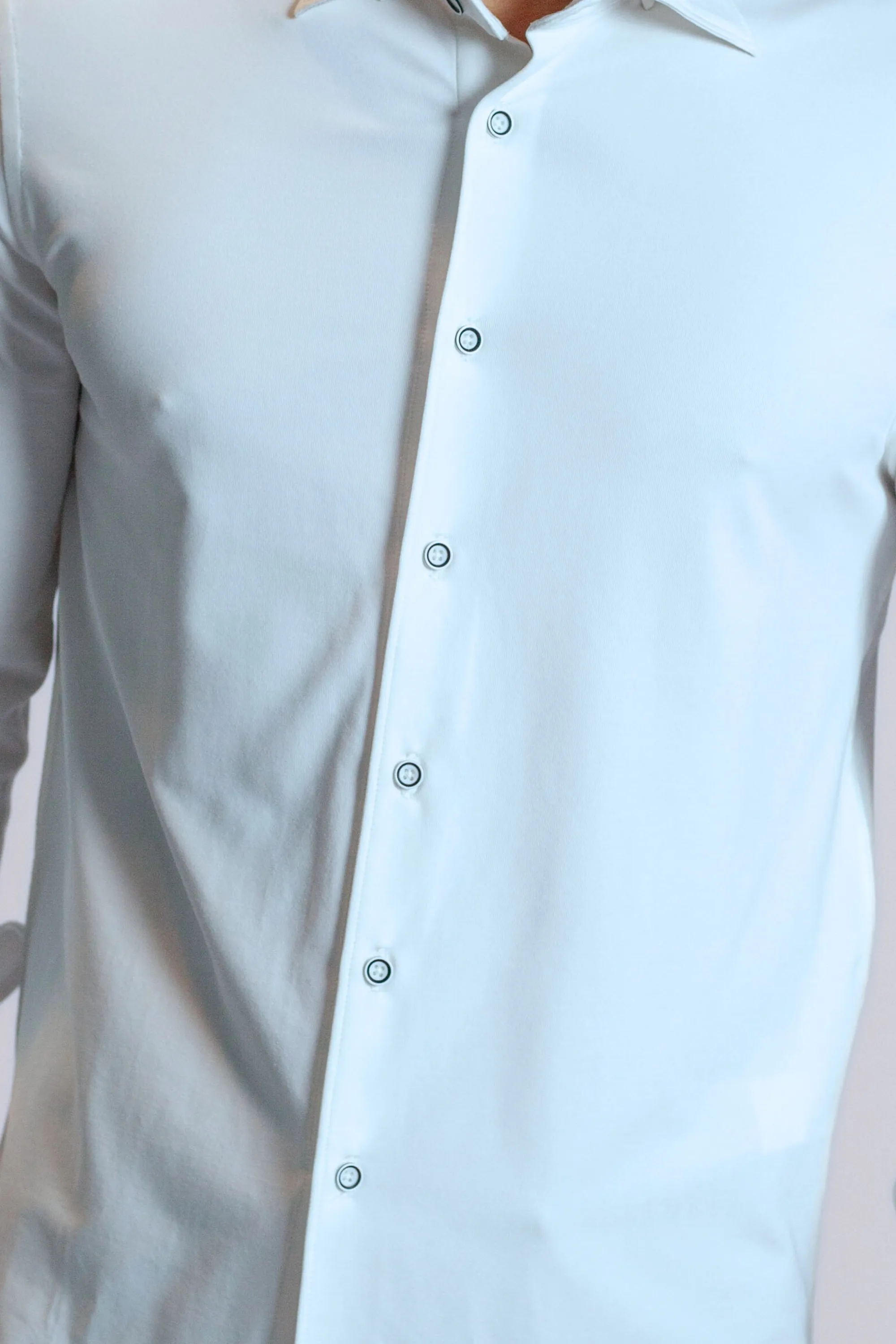 Single Shot Long Sleeve Tech Shirt - Light Blue