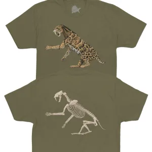 Smilodon Fossil Fusion™ Adult Saber-Toothed Cat T-Shirt