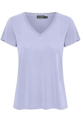 SOAKED in luxury Columbine loose fit V Neck T-Shirt in Lavender