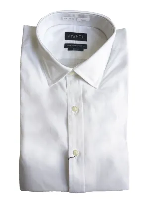 STANTT Men's White Wrinkle Resistant Business Casual Shirt Spruce Fit NWT