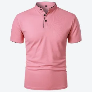 Stylish Mandarin Collar Polo Shirts
