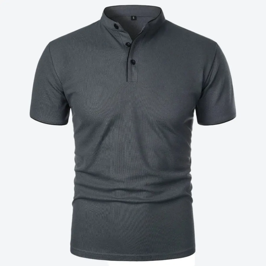 Stylish Mandarin Collar Polo Shirts