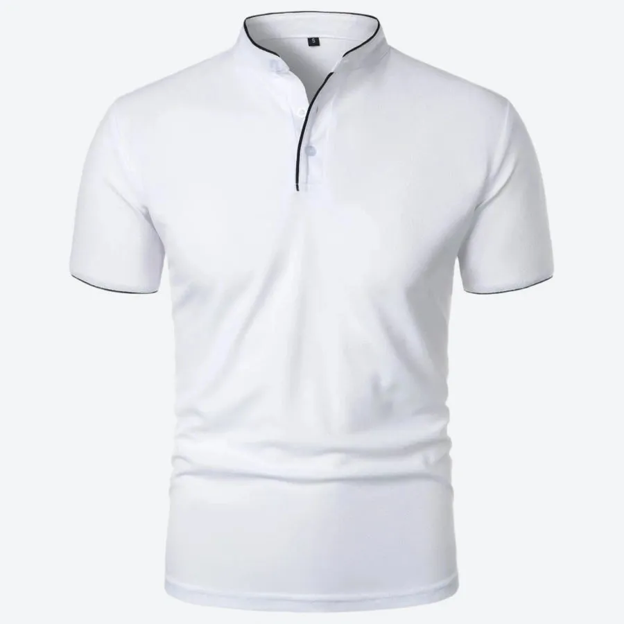 Stylish Mandarin Collar Polo Shirts