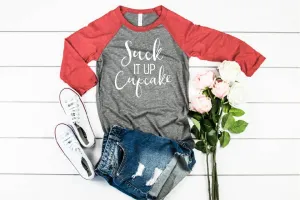 Suck It Up Cupcake Shirt | Unisex Raglan