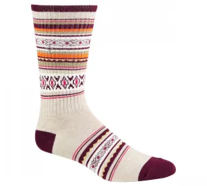 Sun   Stone Men's Novelty Striped Printed Crew Socks
