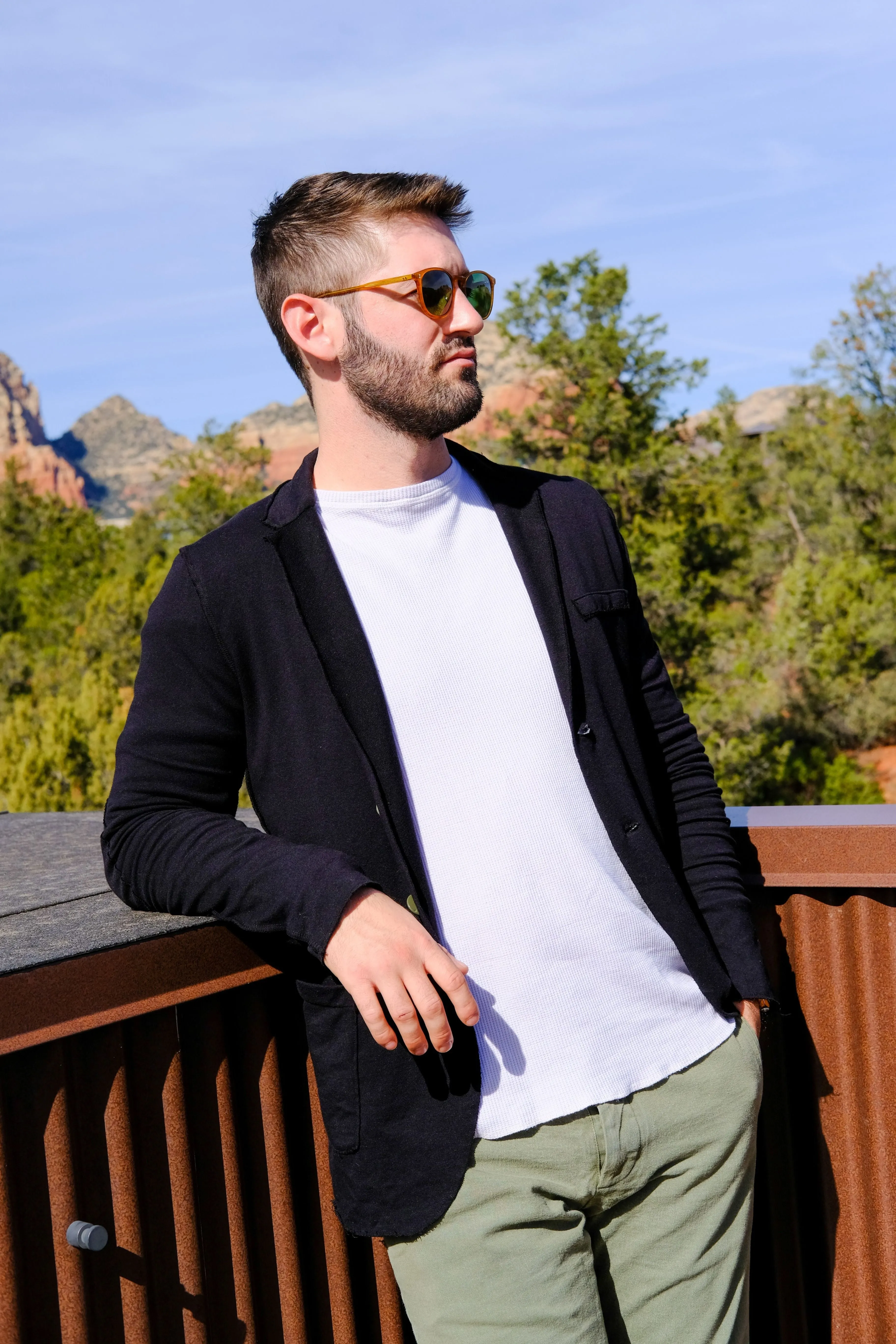 SWEATSHIRT BLAZER - BLACK