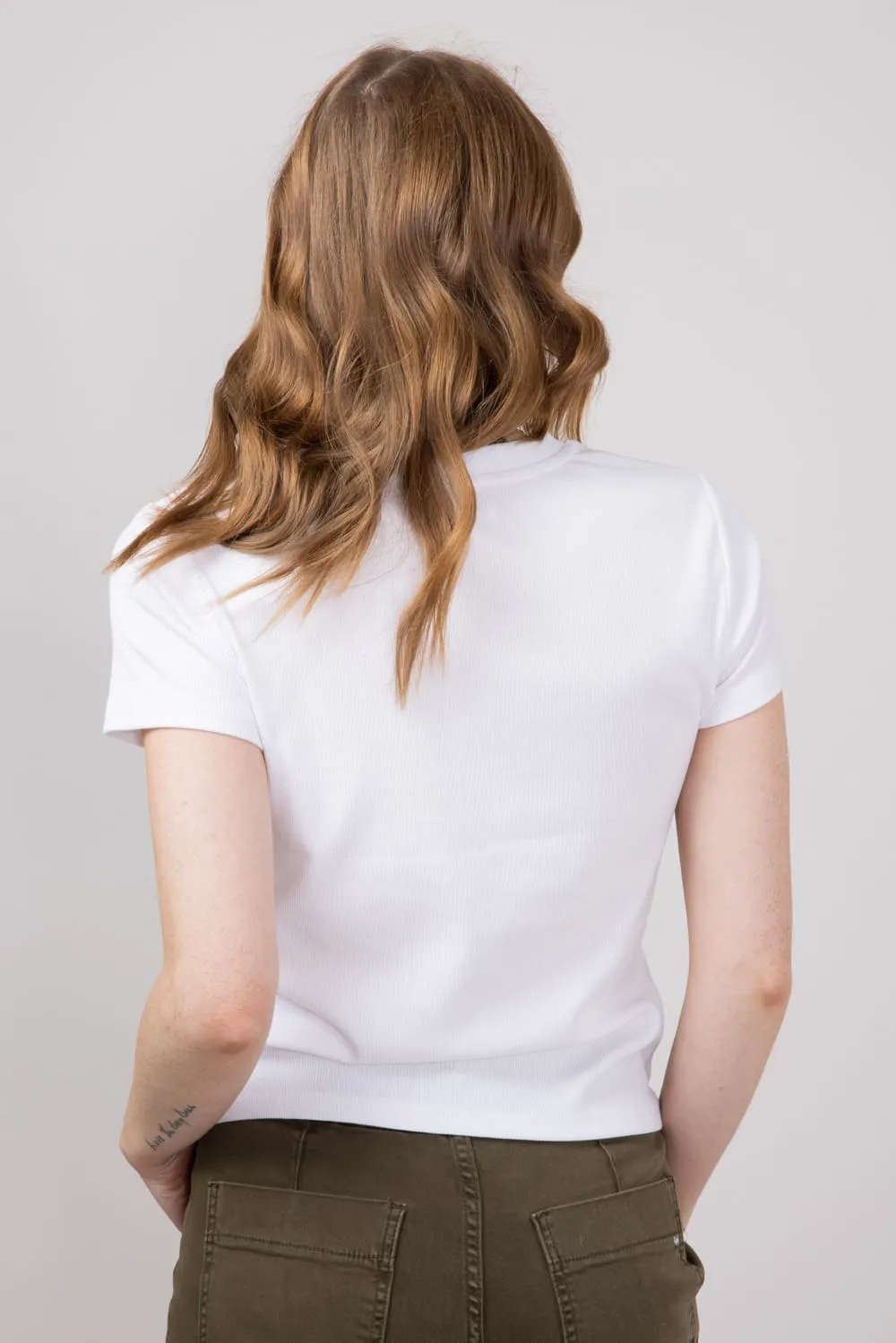 Thread & Supply Annie T-Shirt for Women in White | T3544BRTS-WHITE