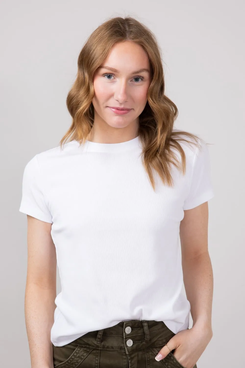 Thread & Supply Annie T-Shirt for Women in White | T3544BRTS-WHITE