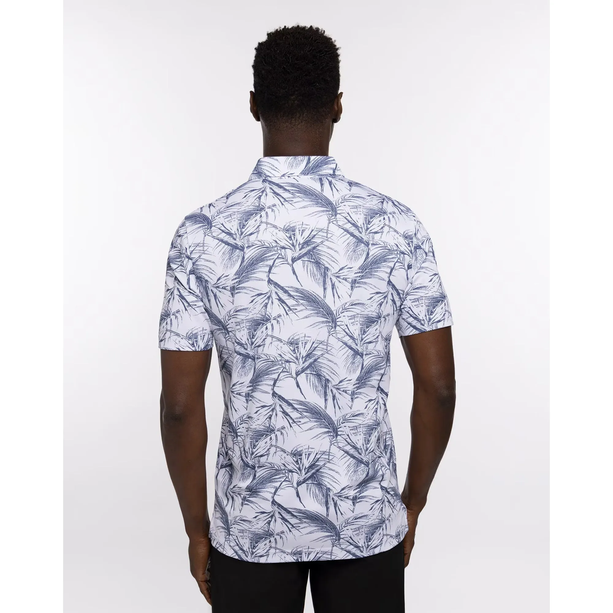TRAVIS MATHEW MENS AROUND THE BAY POLO - WHITE