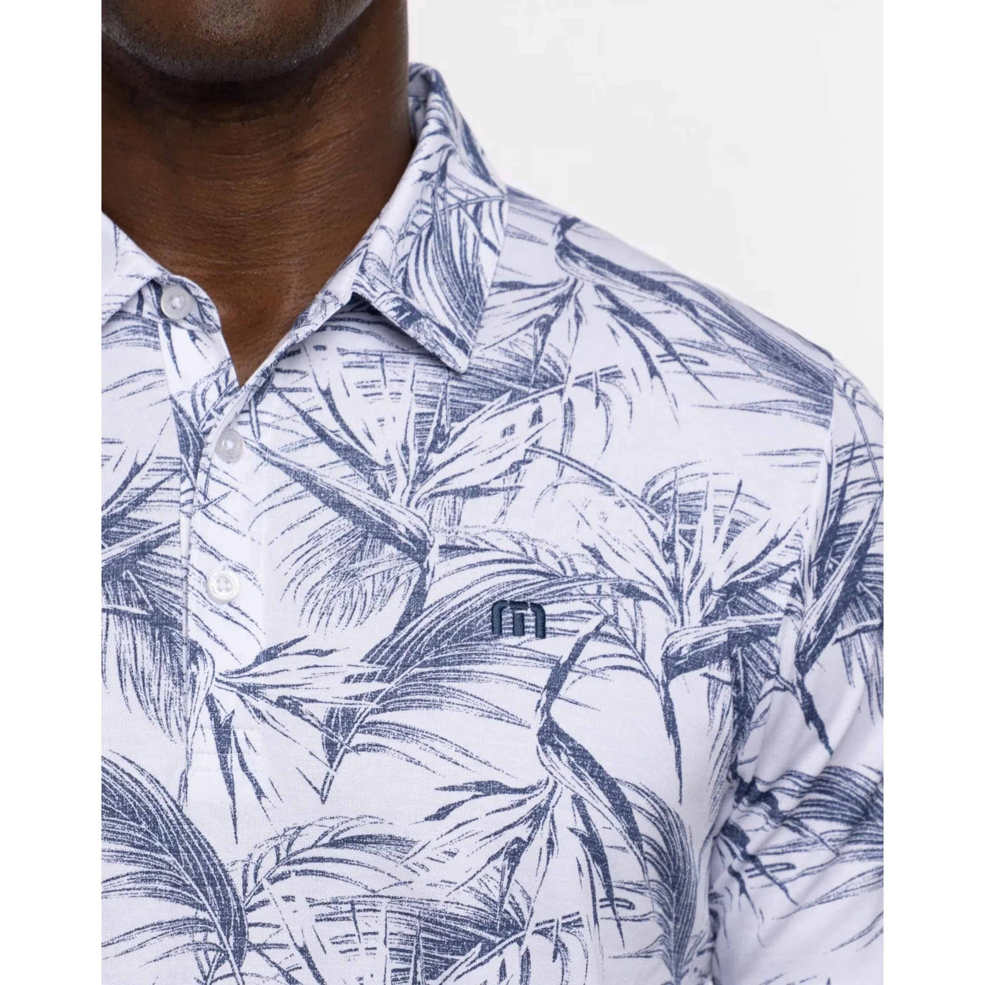 TRAVIS MATHEW MENS AROUND THE BAY POLO - WHITE