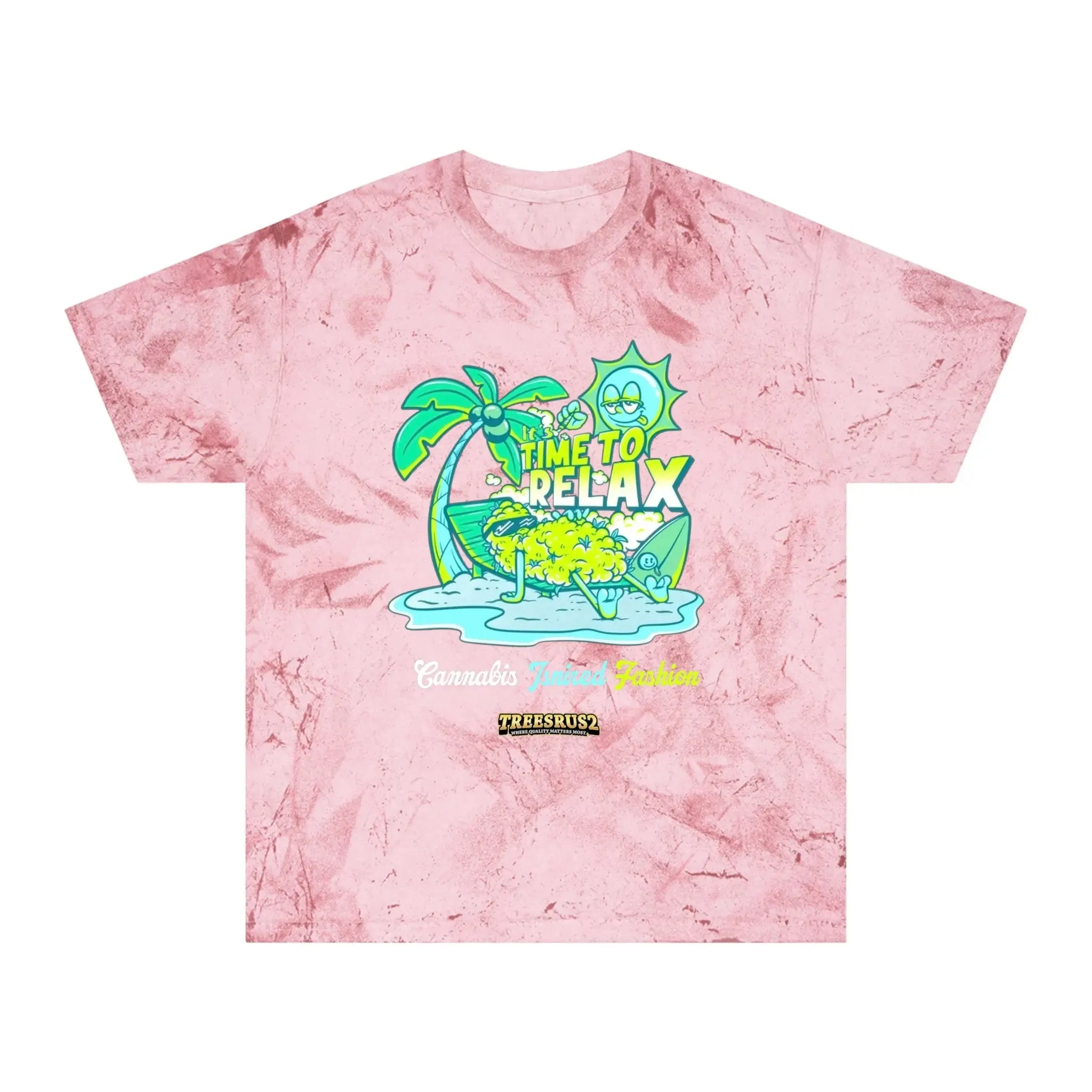 Treesrus2 Color Blast Relax Tee – Tie-Dye 420 Vibes & Sustainable Comfort