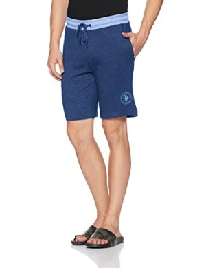 U.S. Polo Assn. Athleisure Men's Shorts (I635-433-CP_Denim Melange/Blue Melange_Small)