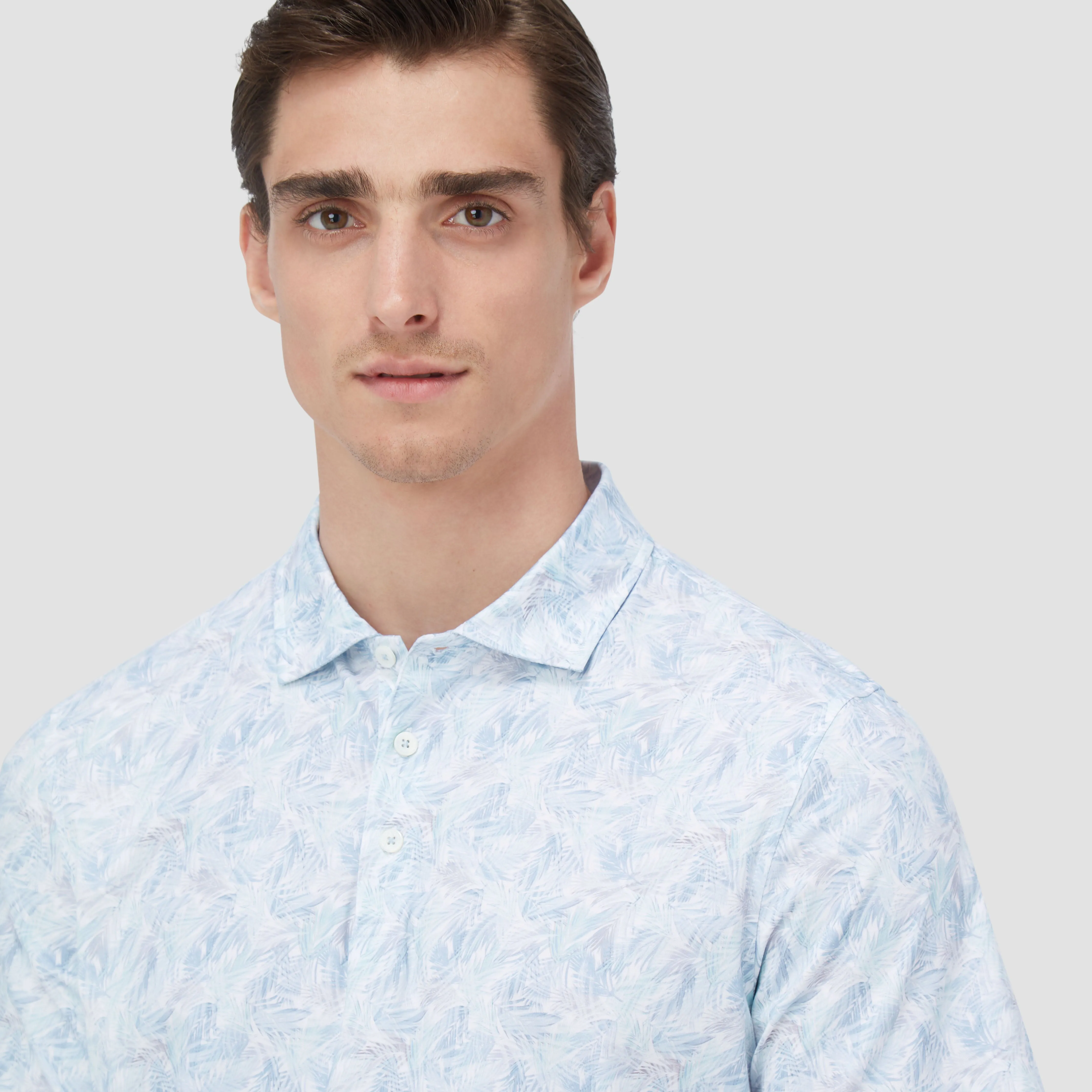 Victor Leaf Print OoohCotton Polo