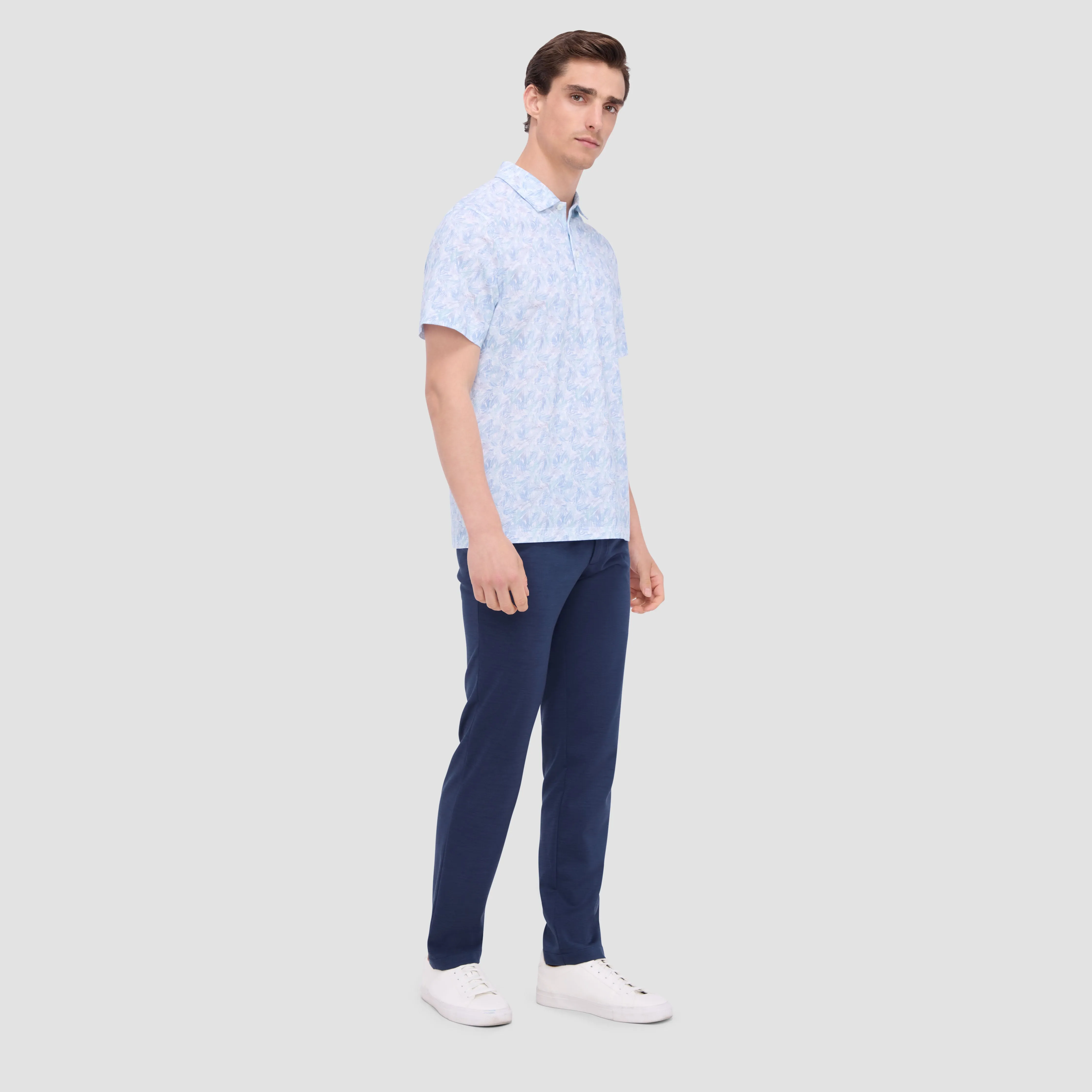 Victor Leaf Print OoohCotton Polo