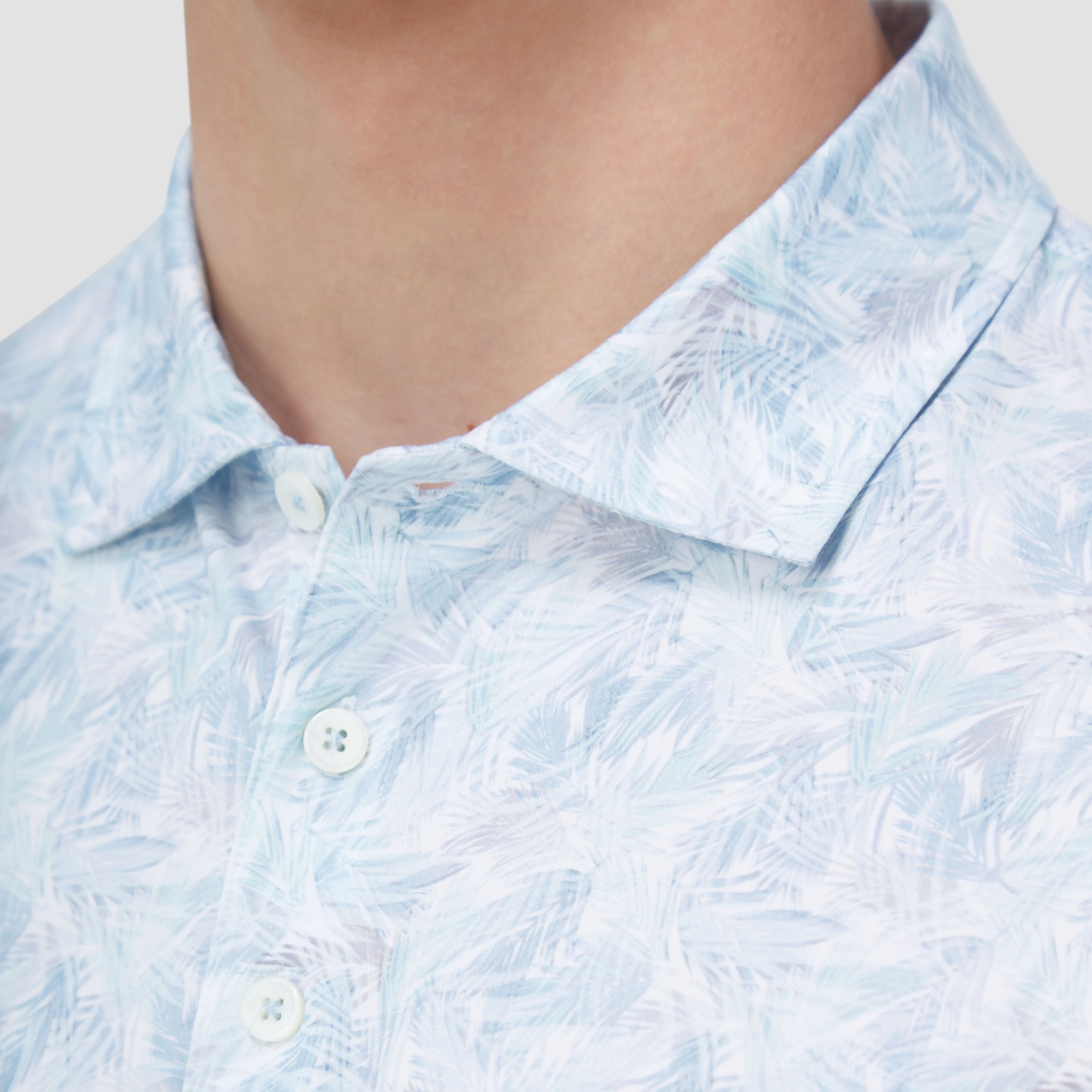 Victor Leaf Print OoohCotton Polo